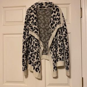 Leopard Print Charlotte Russe Open Front Cardigan